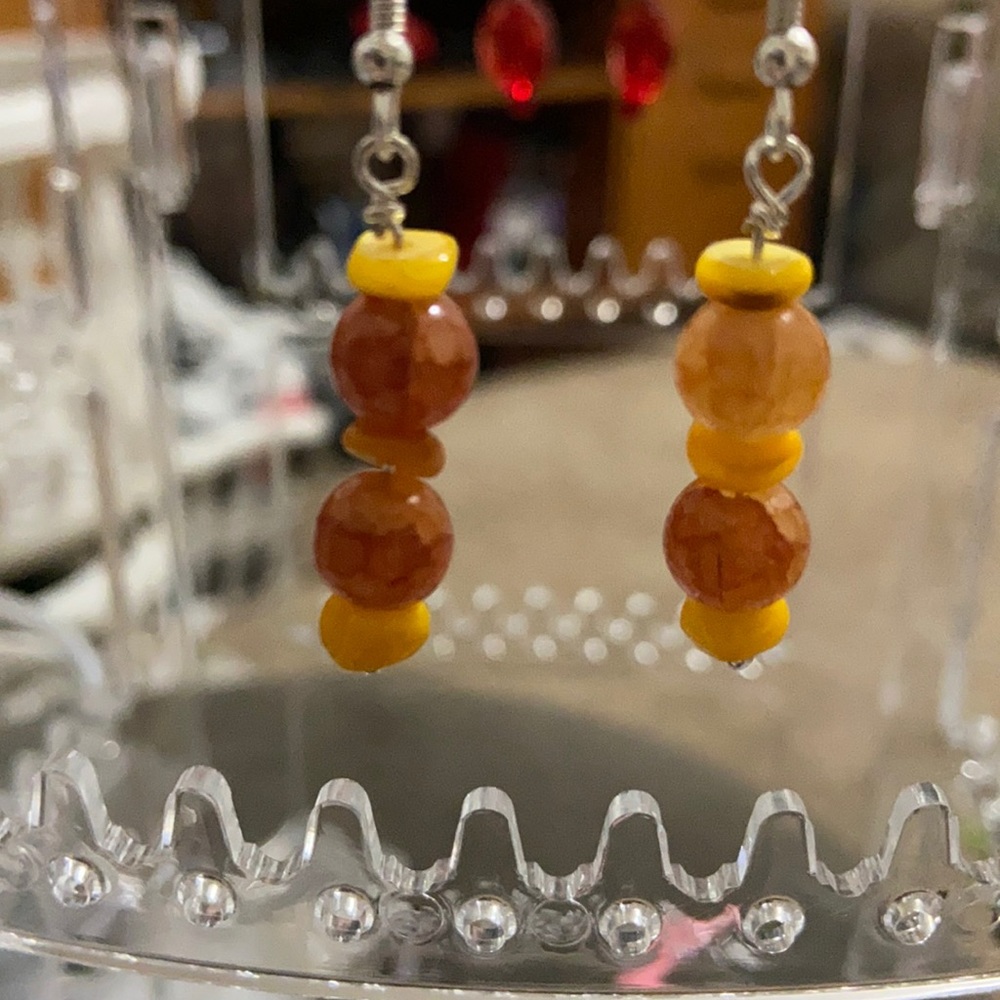 Yellow Agate and glass balls